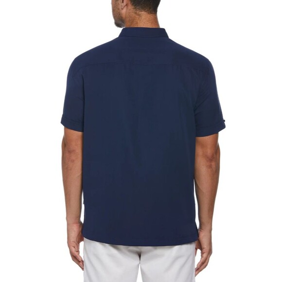 Cubavera Mens Two-Pocket Double Pintuck Short Sleeve Button-Down Dress Shirt XXL - Picture 2 of 7